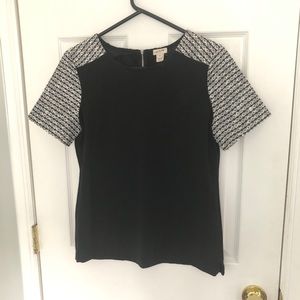 J. Crew Metallic Tweed Sleeves Blouse